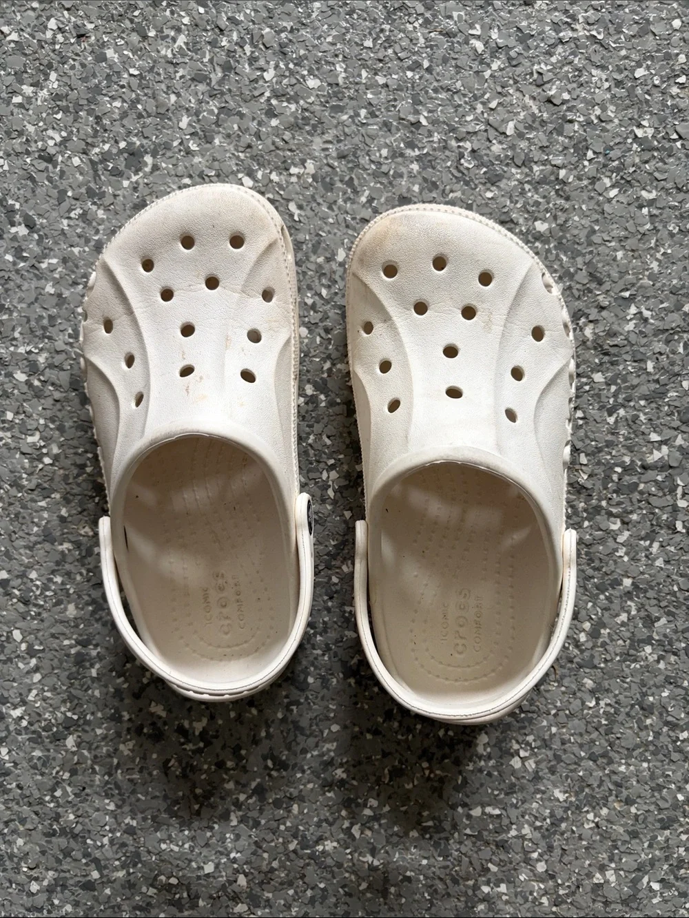 Kids White Slip-On Croc Shoes